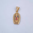 Dije Virgen Guadalupe 3gr / 3.1cm / Circones Fucsias Azules Blancos Oro Amarillo 18K &