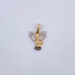Dije San Miguel Arcangel 1.6gr / 2.1cm / Circones Blancos Tres Oros 18K &