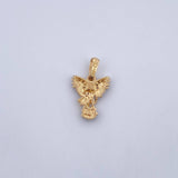 Dije San Miguel Arcangel 1.6gr / 2.1cm / Circones Blancos Tres Oros 18K &
