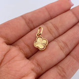 Dije Trebol 1.35gr / 1.7cm / Diamantado Oro Amarillo Nac.Esp. 18K &