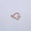 Herraje Silueta Corazon 1gr / 1.9cm / Circones Blancos Oro Rosa 18K &