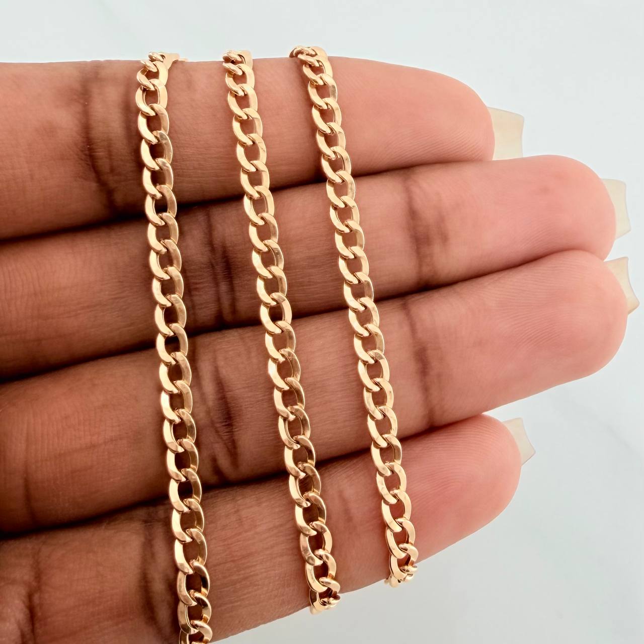 Cadena Cubana 5.6gr / 72.5cm / 3.2mm Oro Amarillo +1 18K $