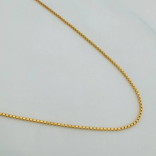 Cadena Veneciana 1.8gr / 60cm / 0.8mm Oro Amarillo +3 18K $
