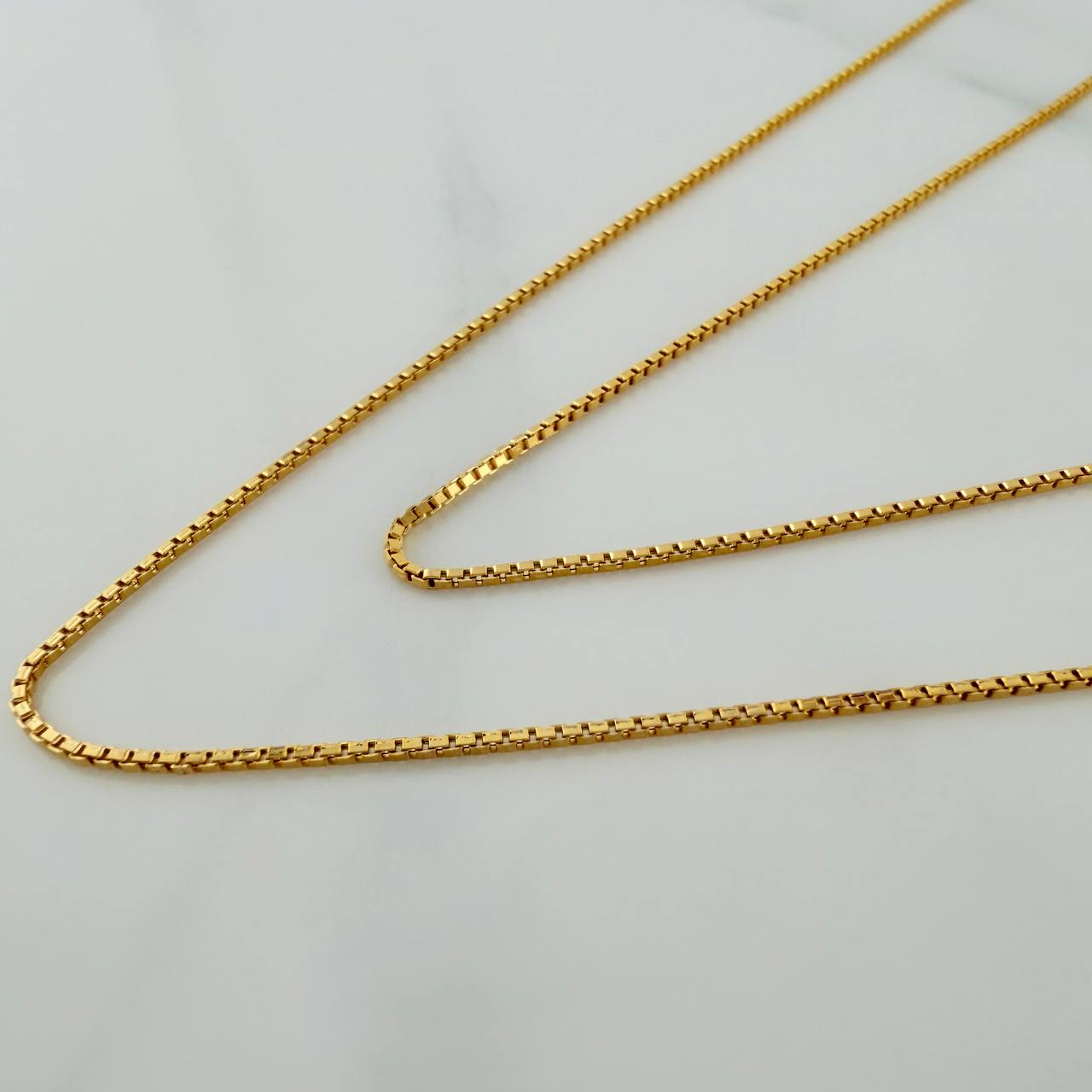 Cadena Veneciana 1.75gr / 60cm / 0.8mm Oro Amarillo +3 18K $