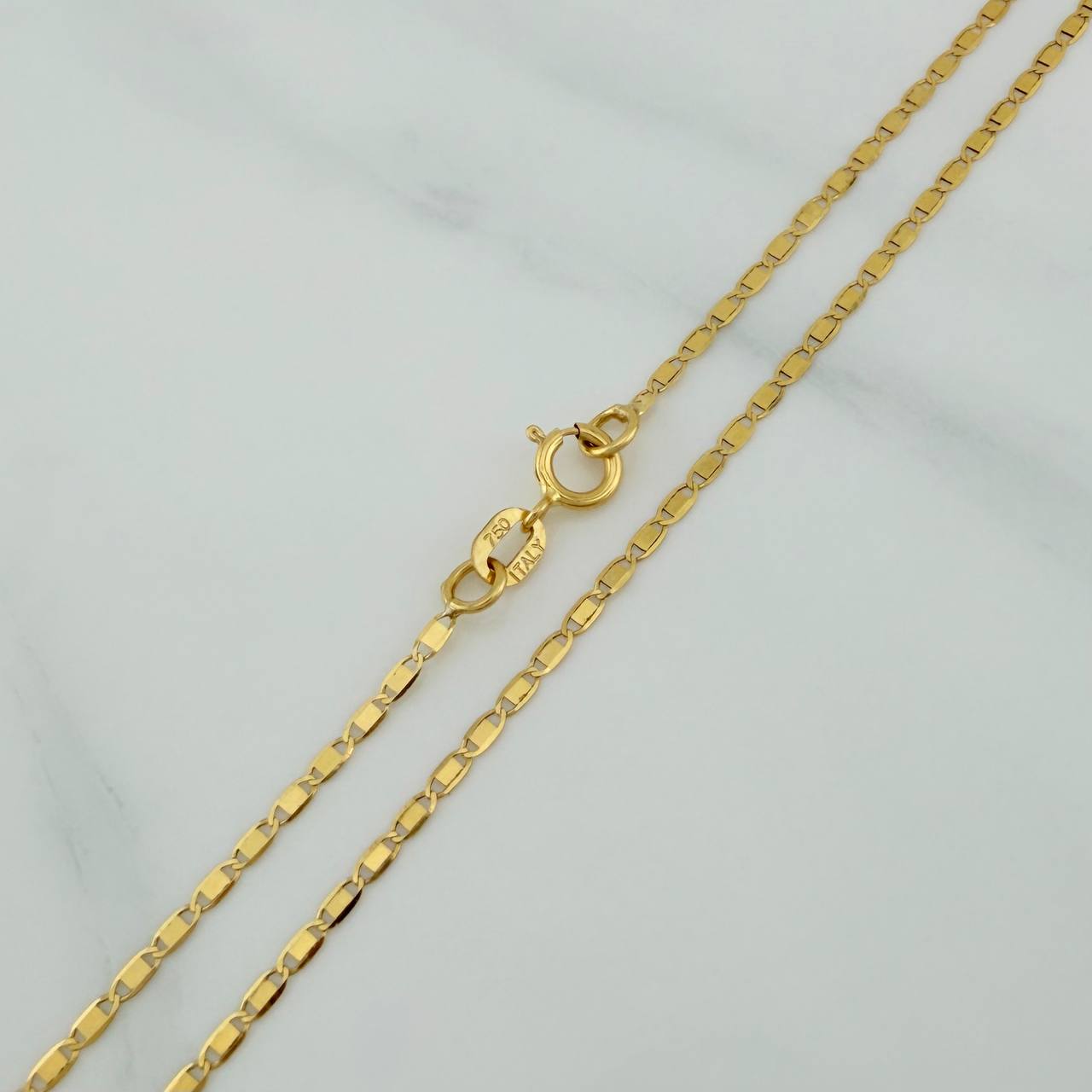 Cadena Escalera Plana 1.2gr / 45cm / 1.2mm Oro Amarillo +3 18K $