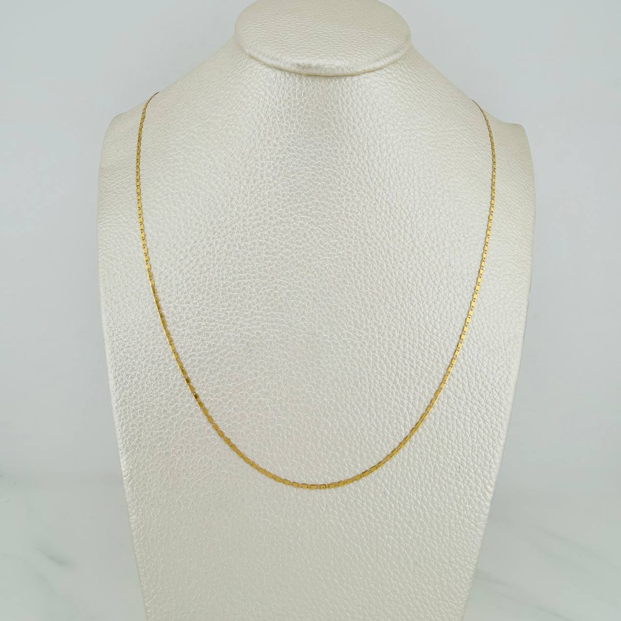 Cadena Escalera Plana 1.2gr / 45cm / 1.2mm Oro Amarillo +3 18K $