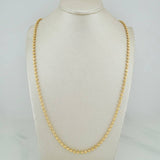 Cadena Militar Media Luna 14.9gr / 61cm / 3mm Oro Amarillo Nac.Esp. 18K %