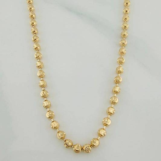 Cadena Militar Media Luna 15.05gr / 61cm / 3mm Oro Amarillo Nac.Esp. 18K %