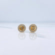 Topos LV 0.8gr / Circones Blancos Oro Amarillo 18K &