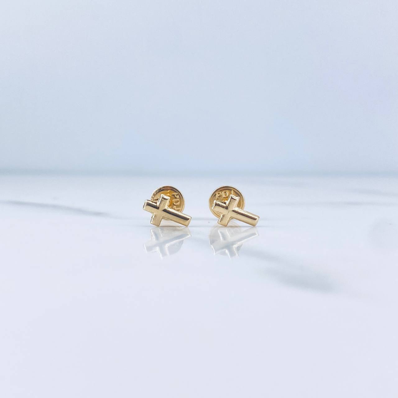 Topos Cruz 0.45gr / Liso Oro Amarillo 18K &