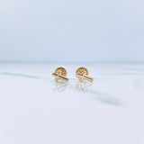 Topos Cruz 0.45gr / Liso Oro Amarillo 18K &