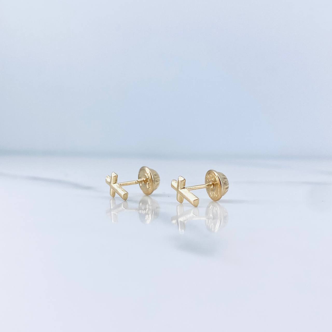 Topos Cruz 0.45gr / Liso Oro Amarillo 18K &
