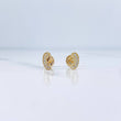 Topos Virgen Maria 0.7gr / Circones Blancos Oro Amarillo 18K &