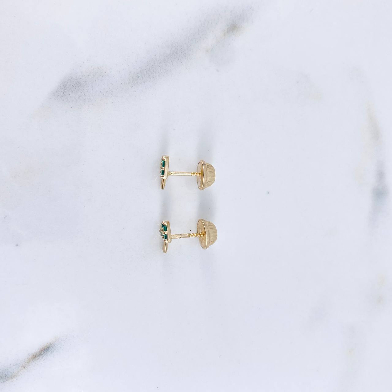 Topos Hongo 0.7gr / Circones Verdes Oro Amarillo 18K &