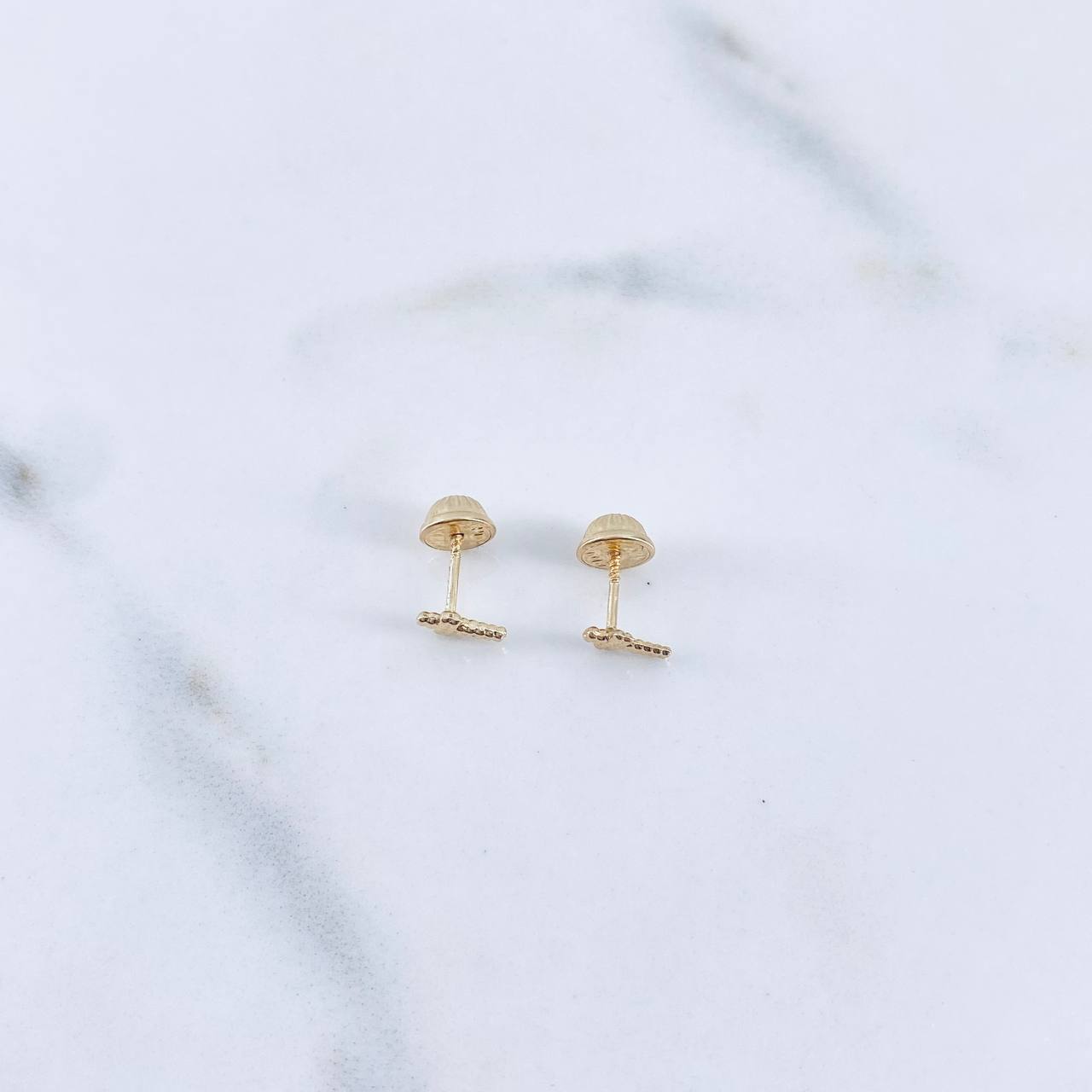 Topos Cruz 0.4gr / Punteados Oro Amarillo 18K &