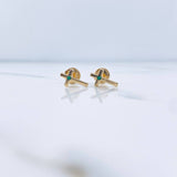 Topos Cruz 0.65gr / Circon Verde Oro Amarillo 18K &