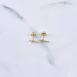 Topos Cruz 0.65gr / Circon Verde Oro Amarillo 18K &