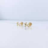 Topos Cruz 0.65gr / Circon Verde Oro Amarillo 18K &