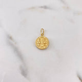 Dije San Benito 0.75gr / 2cm / Troquelado Oro Amarillo 18K #