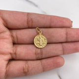 Dije San Benito 0.75gr / 2cm / Troquelado Oro Amarillo 18K #