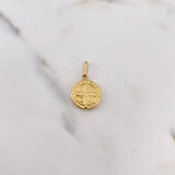 Dije San Benito 0.9gr / 2.2cm / Troquelado Oro Amarillo 18K #