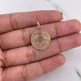 Dije San Benito 1.95gr / 2.3cm / Plano Oro Rosa 18K #