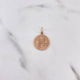 Dije San Benito 1.95gr / 2.3cm / Plano Oro Rosa 18K #