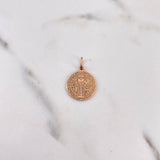 Dije San Benito 1.95gr / 2.3cm / Plano Oro Rosa 18K #