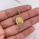 Dije Virgen Del Carmen 0.95gr / 2.3cm / Sagrado Corazon De Jesus Troquelado Oro Amarillo 18K #