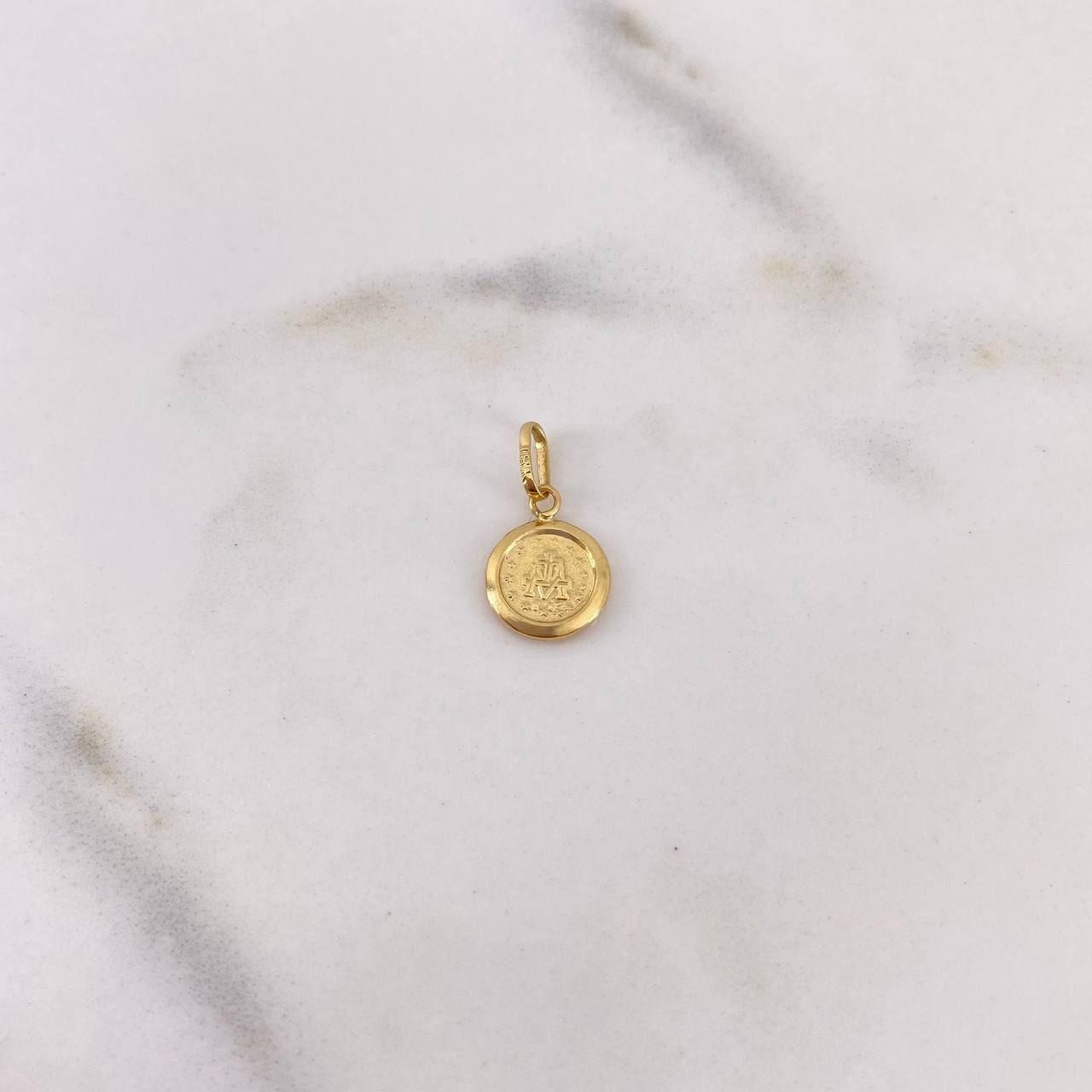 Dije Virgen Milagrosa 0.4gr / 1.4cm / Troquelado Oro Amarillo 18K #