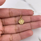 Dije Medalla Virgen Milagrosa 0.4gr / 1.6cm / Troquelado Oro Amarillo 18K #