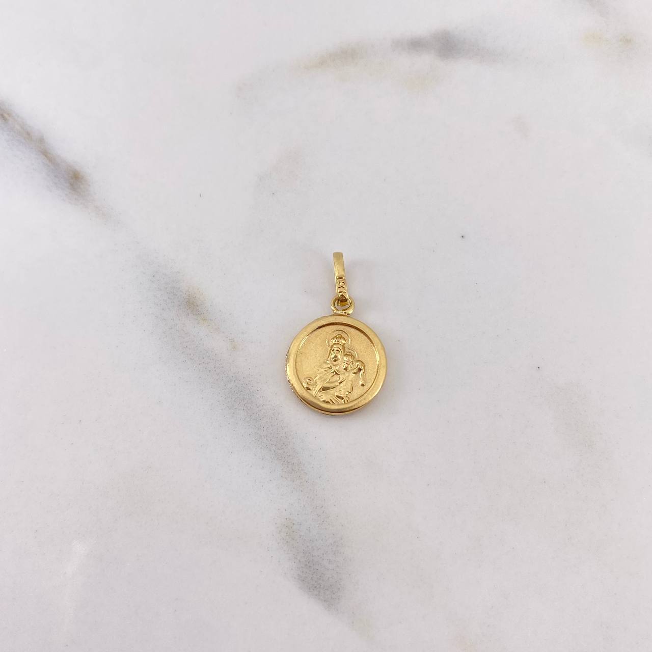 Dije Virgen Del Carmen 0.55gr / 1.9cm / Troquelado Oro Amarillo 18K #