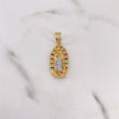 Dije Virgen Guadalupe 5.3gr / 3.3cm / Circones Verdes Fucsias Azules Blancos Dos Oros Amarillo Blanco 18K $