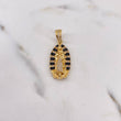 Dije Virgen Guadalupe 5.25gr / 3.5cm / Circones Negros Blancos Oro Amarillo 18K #