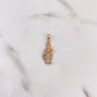 Dije Virgen Del Carmen 1.4gr / 2.6cm / Circones Blancos Oro Rosa 18K $