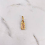 Dije Virgen Guadalupe 1.8gr / 2.7cm / Circones Fucsias Blancos Oro Amarillo 18K #
