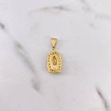Dije Virgen Guadalupe 3.25gr / 2.6cm / Circones Negros Blancos Oro Amarillo 18K #