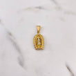 Dije Virgen Guadalupe 3.25gr / 2.6cm / Circones Negros Blancos Oro Amarillo 18K #