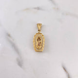Dije Virgen Guadalupe 3.3gr / 3.2cm / Circones Fucsias Azules Blancos Oro Amarillo 18K #