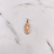 Dije Virgen Maria 1.35gr / 2.5cm / Circones Blancos Oro Rosa 18K #