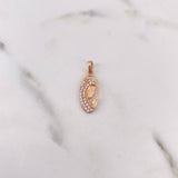 Dije Virgen Maria 1.35gr / 2.5cm / Circones Blancos Oro Rosa 18K #
