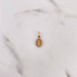 Dije Virgen Del Carmen 0.6gr / 1.6cm / Circones Blancos Oro Rosa 18K #