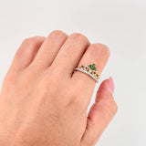 Anillo Corona Incrustada 2.65gr / T7 1/4 / Oro Amarillo 18K ©