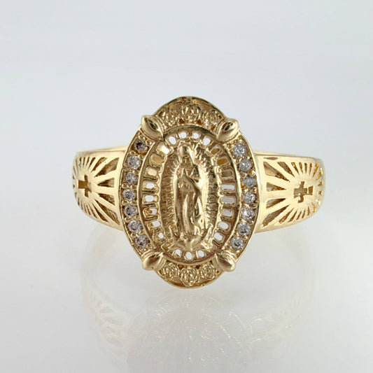 Anillo Virgen Guadalupe Marco Filigrana 5.25gr / T13 1/2 / Oro Amarillo 18K ©