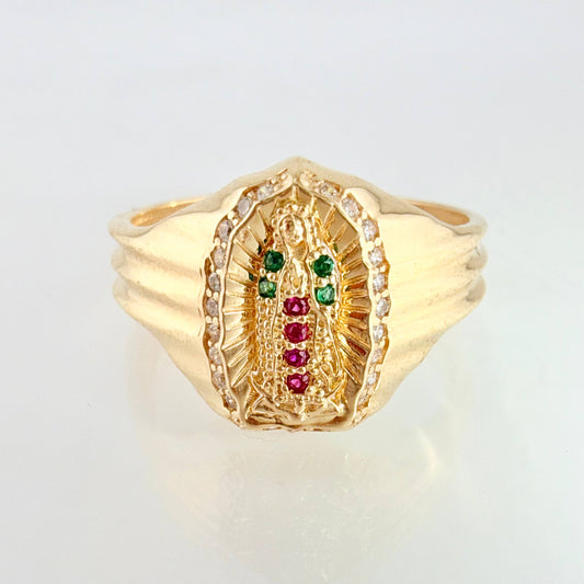 Anillo Virgen Guadalupe 4.35gr / T10 / Oro Amarillo 18K ©