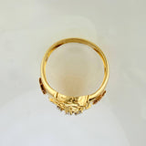 Anillo Rostro De Cristo 7.2gr / T9 / Dos Oros Amarillo Rosa 18K ©