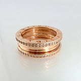 Anillo Rustico Tupido 11.7gr / T9 / Oro Rosa 18K ©