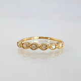 Anillo Ojos Burbujeantes 1.1gr / T6 / Oro Amarillo 18K ©