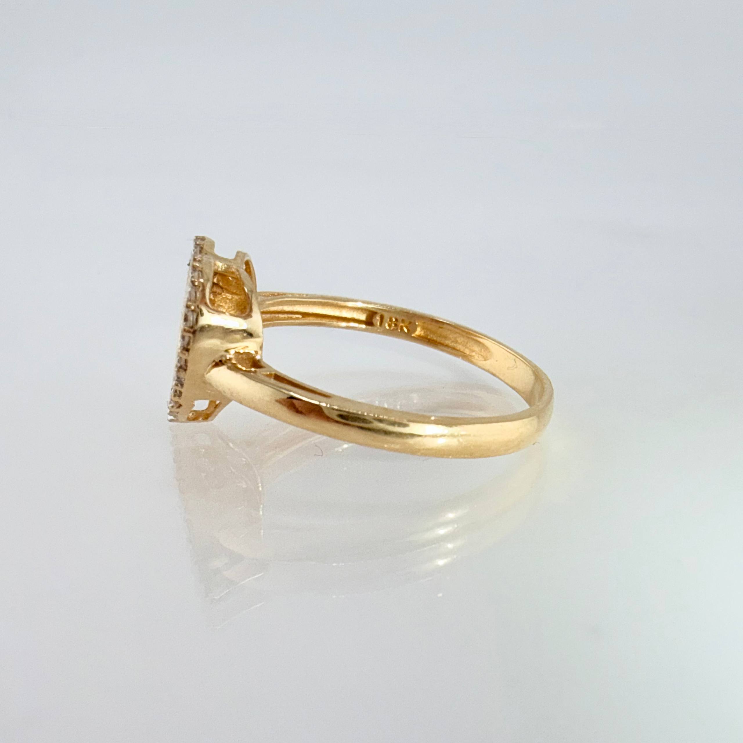 Anillo Corazón Tupido 2.65gr / T7 1/2 / Oro Amarillo 18K ©