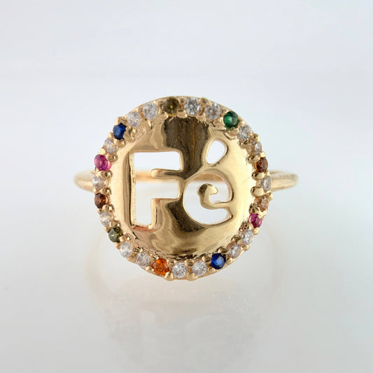 Anillo Fé 1.85gr / T5 3/4 / Oro Amarillo 18K ©